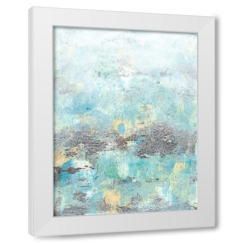 Cerulean Reflections I White Modern Wood Framed Art Print by McCavitt, Naomi