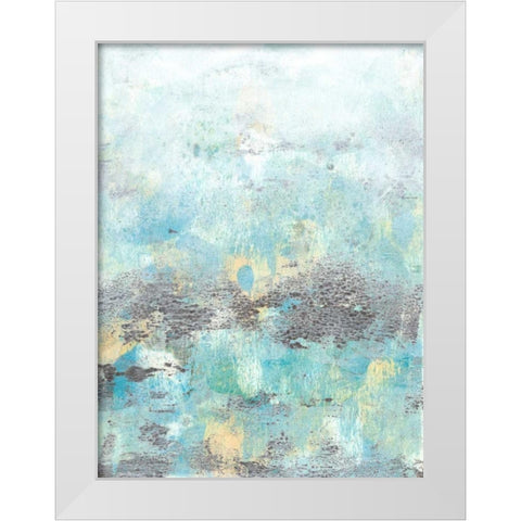 Cerulean Reflections I White Modern Wood Framed Art Print by McCavitt, Naomi