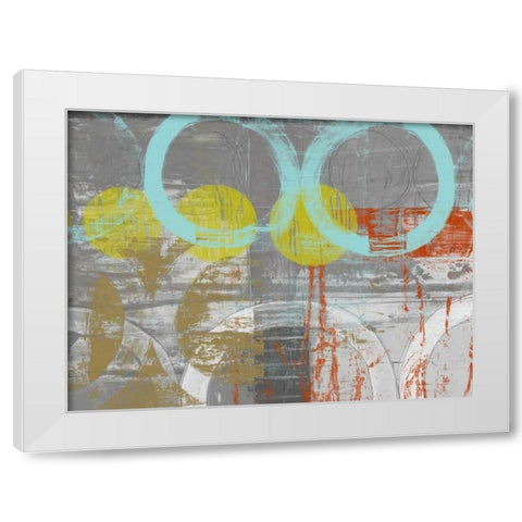 Linked Orbs I White Modern Wood Framed Art Print by Goldberger, Jennifer