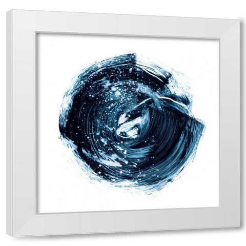 Indigo Nebula IV White Modern Wood Framed Art Print by Harper, Ethan