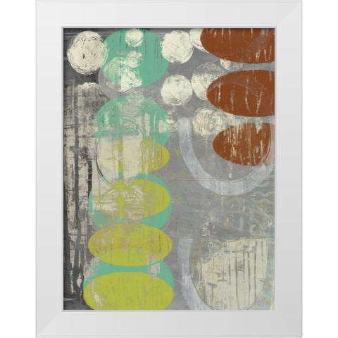 Circles Circle I White Modern Wood Framed Art Print by Goldberger, Jennifer