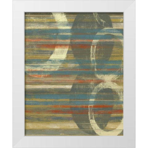 Textured Orbs I White Modern Wood Framed Art Print by Goldberger, Jennifer