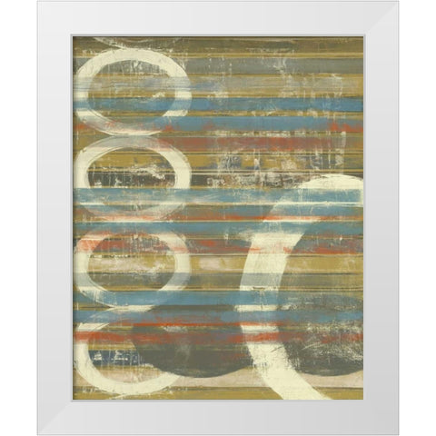 Textured Orbs II White Modern Wood Framed Art Print by Goldberger, Jennifer