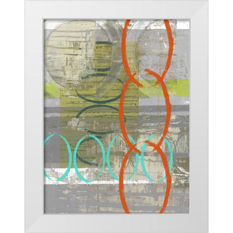 Linking I White Modern Wood Framed Art Print by Goldberger, Jennifer