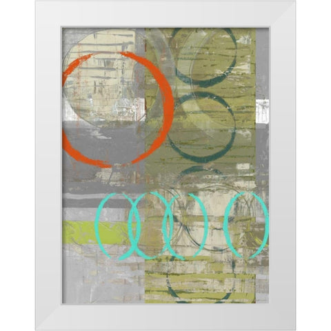 Linking II White Modern Wood Framed Art Print by Goldberger, Jennifer