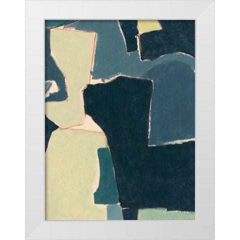 Blue Note VII White Modern Wood Framed Art Print by Delamater, Rob