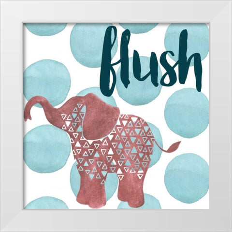 Jungle Bath III White Modern Wood Framed Art Print by Popp, Grace