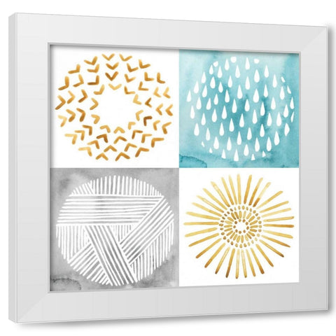 Celestial Ring II White Modern Wood Framed Art Print by Popp, Grace
