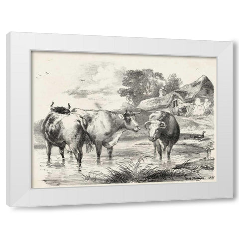 Rural Charms I White Modern Wood Framed Art Print by Unknown