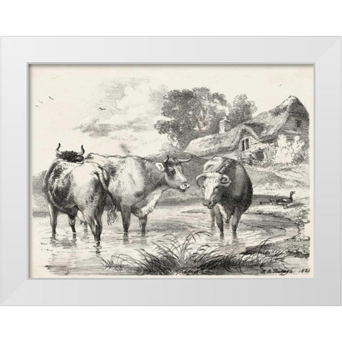 Rural Charms I White Modern Wood Framed Art Print by Unknown