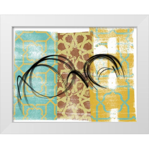 Swirling II White Modern Wood Framed Art Print by Saunders, Alonzo
