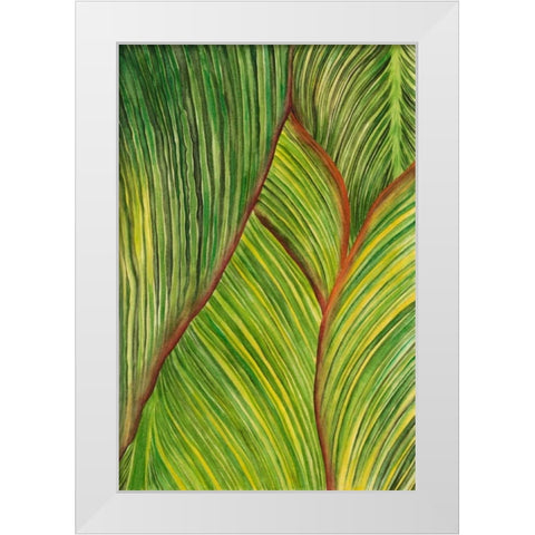 Tropical Crop II White Modern Wood Framed Art Print by Wang, Melissa