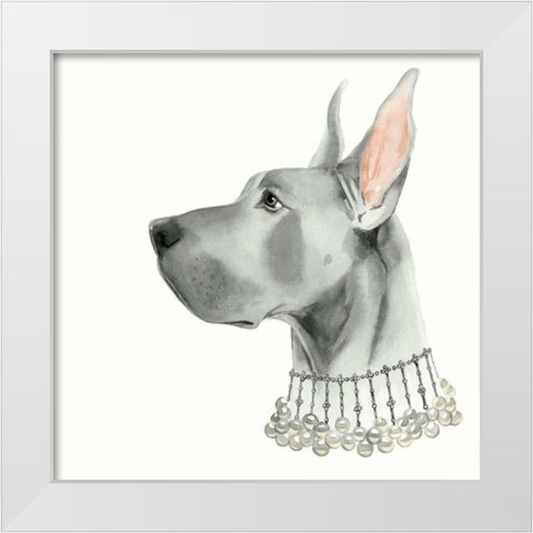 Haute Hounds I White Modern Wood Framed Art Print by Popp, Grace