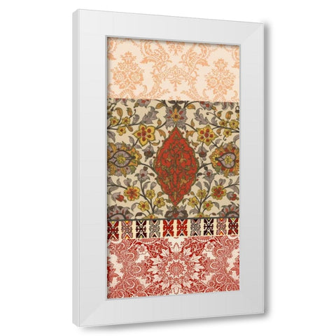 Bohemian Tapestry I White Modern Wood Framed Art Print by Vision Studio