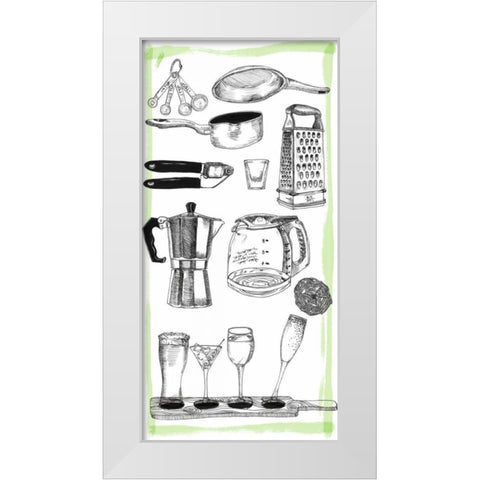 Kitchen Display I White Modern Wood Framed Art Print by Wang, Melissa