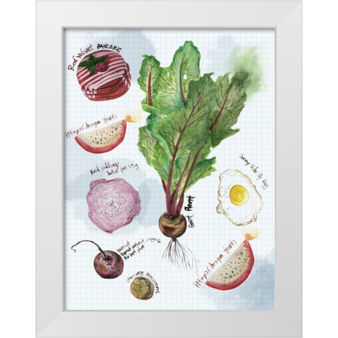 Food Sketches II White Modern Wood Framed Art Print by Wang, Melissa