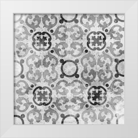 Boho Luxe Tile I White Modern Wood Framed Art Print by Vess, June Erica