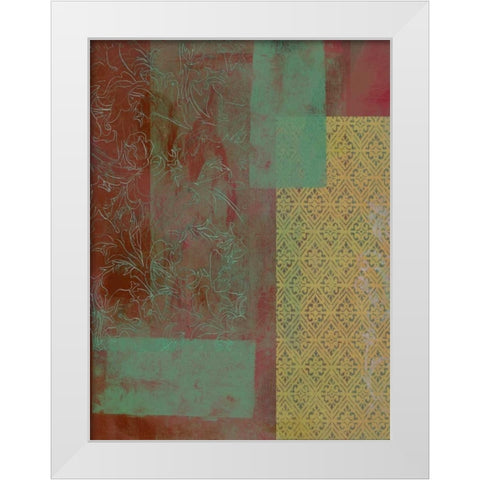 Brocade Tapestry II White Modern Wood Framed Art Print by McCavitt, Naomi