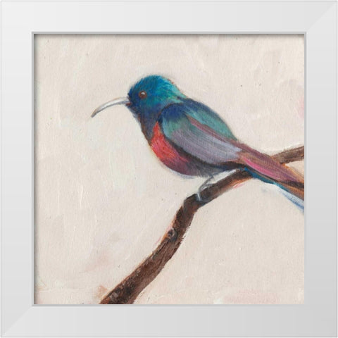 Bird Profile I White Modern Wood Framed Art Print by Iafrate, Sandra