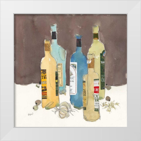 Array of Olive Oil II White Modern Wood Framed Art Print by Dixon, Samuel