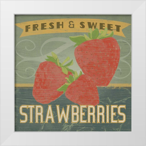 Farm Stand I White Modern Wood Framed Art Print by Vess, June Erica