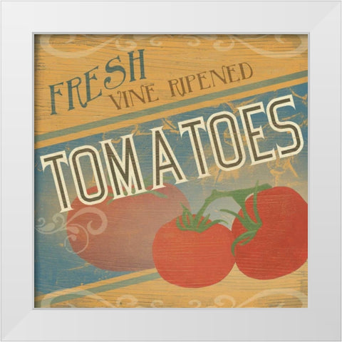 Farm Stand VIII White Modern Wood Framed Art Print by Vess, June Erica