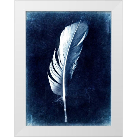 Inverted Feather II White Modern Wood Framed Art Print by Malek, Honey