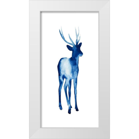 Ink Drop Rusa Deer I White Modern Wood Framed Art Print by Popp, Grace