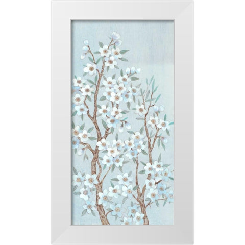 Branches of Blossoms II White Modern Wood Framed Art Print by OToole, Tim