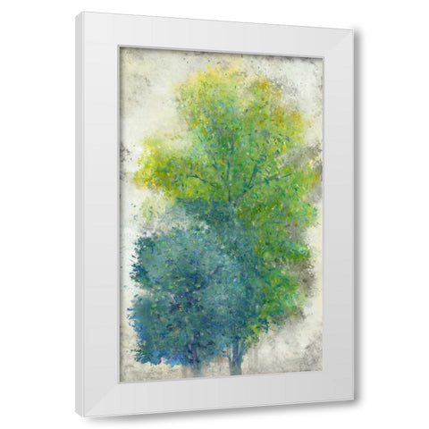 A Pair of Trees II White Modern Wood Framed Art Print by OToole, Tim