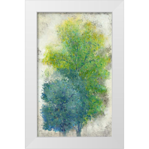 A Pair of Trees II White Modern Wood Framed Art Print by OToole, Tim