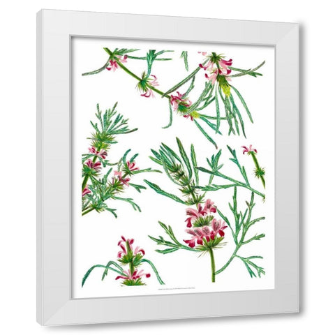 Asian Flower Array I White Modern Wood Framed Art Print by Wang, Melissa