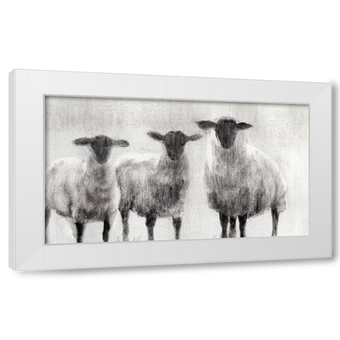 Rustic Sheep I White Modern Wood Framed Art Print by Harper, Ethan