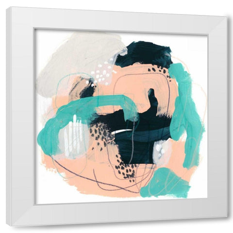 Torrent I White Modern Wood Framed Art Print by Vess, June Erica