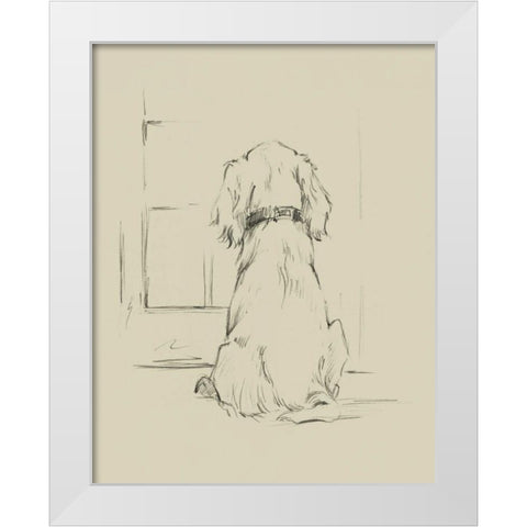 Waiting for Master I White Modern Wood Framed Art Print by Harper, Ethan