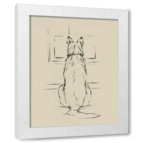 Waiting for Master II White Modern Wood Framed Art Print by Harper, Ethan
