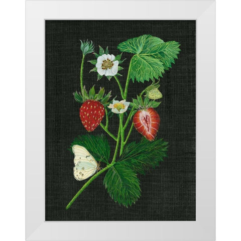 Strawberry Fields I White Modern Wood Framed Art Print by Wang, Melissa