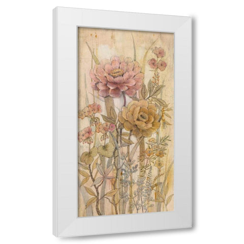 Floral Chinoiserie II White Modern Wood Framed Art Print by OToole, Tim
