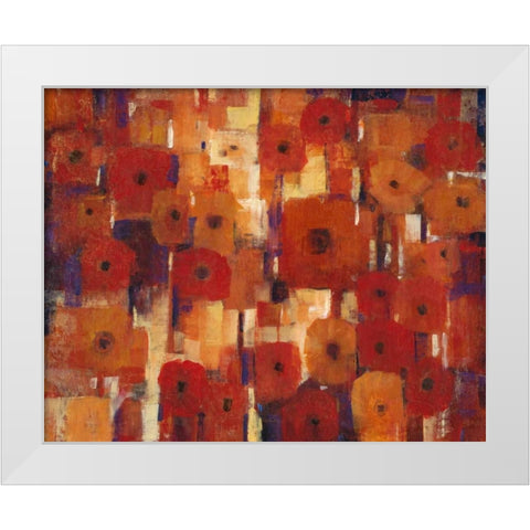 Transitional Poppies II White Modern Wood Framed Art Print by OToole, Tim