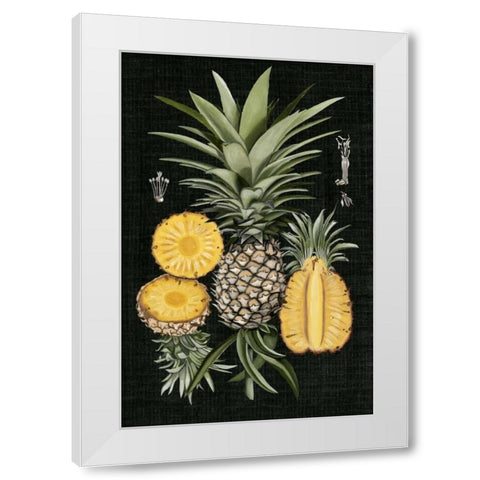 Graphic Pineapple Botanical Study I White Modern Wood Framed Art Print by McCavitt, Naomi