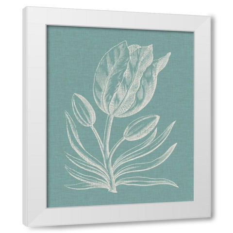 Graceful Floral I White Modern Wood Framed Art Print by Vision Studio