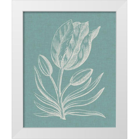 Graceful Floral I White Modern Wood Framed Art Print by Vision Studio