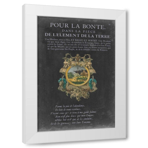 Vintage Bookplate I White Modern Wood Framed Art Print by Vision Studio