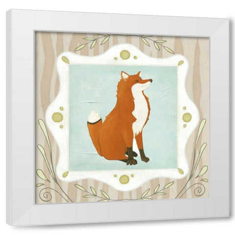 Forest Cameo III White Modern Wood Framed Art Print by Vess, June Erica
