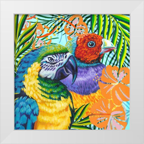 Luau II White Modern Wood Framed Art Print by Vitaletti, Carolee