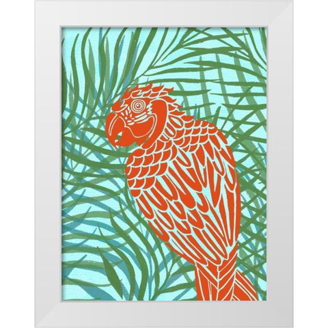 Luau III White Modern Wood Framed Art Print by Vision Studio