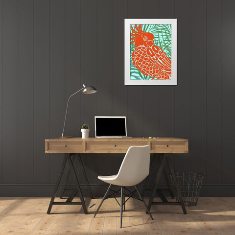 Luau IV White Modern Wood Framed Art Print by Vision Studio