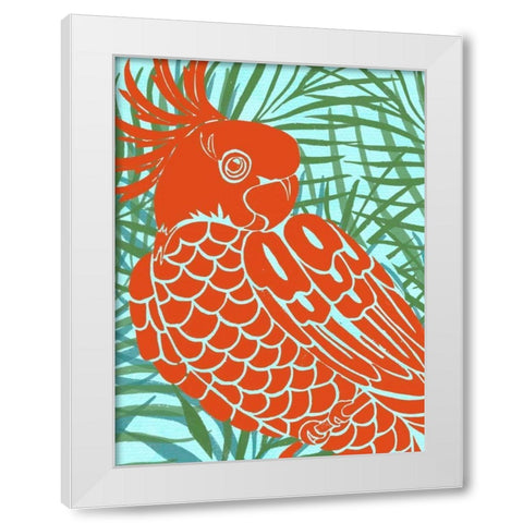 Luau IV White Modern Wood Framed Art Print by Vision Studio