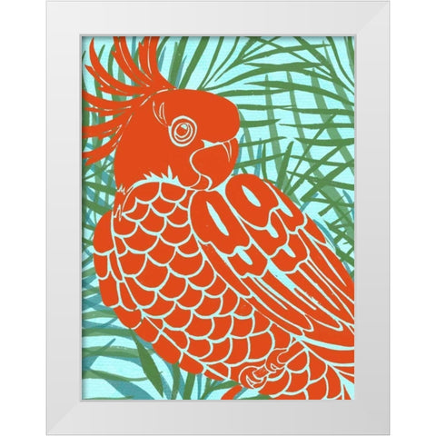 Luau IV White Modern Wood Framed Art Print by Vision Studio