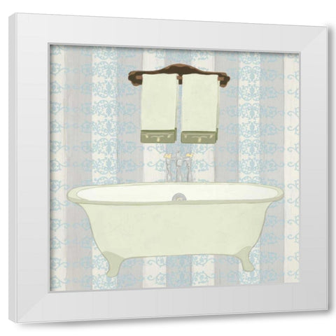 Riviera Bath I White Modern Wood Framed Art Print by Vision Studio
